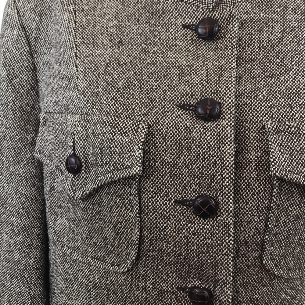 Boston Proper Brown Wool Blend Tweed Jacket - Picture 2 of 5